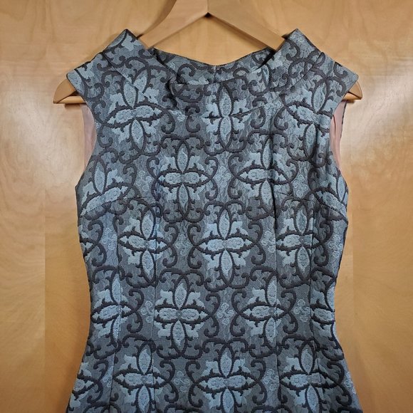 Vintage 1950's Fitted Brocade Dress - Picture 7 of 12